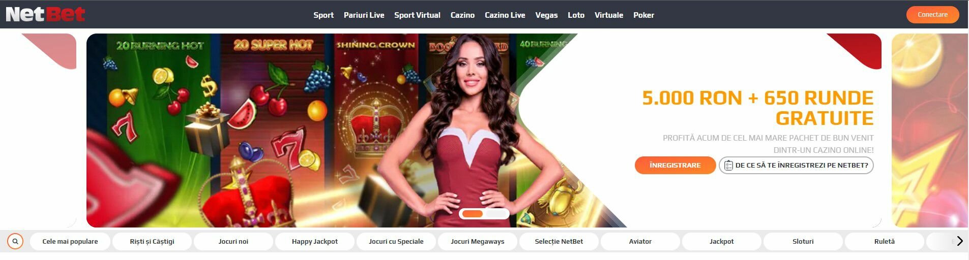 Netbet Casino página principal.
